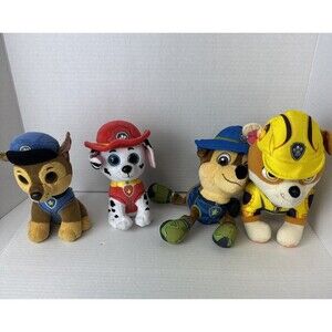 Paw Patrol Plush TY Marshall Chase Rubble Lot‎ Of 4